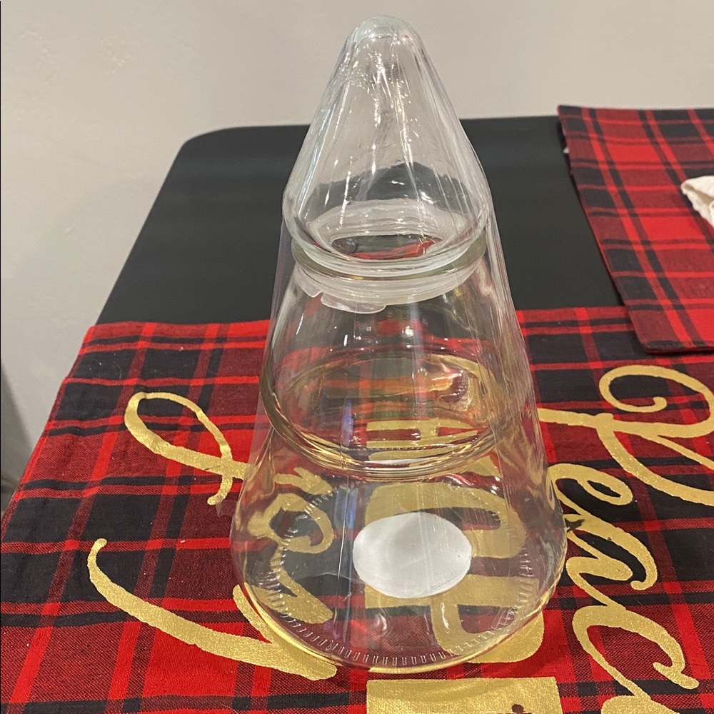 🌲Target Bullseye Playground Christmas Tree Glass Container Jar new discontinued